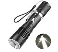 MODOAO Lampe de poche LED professionnelle pour Plongée sous-marine avec clip stylo - Étanche - Longue portée - Plongée sous-marine - Plongée sous-marine