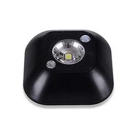 MODOAO Mini veilleuse sans fil alimentée par piles avec détecteur de mouvement Lampe murale LED d'urgence (Noir)