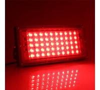 MODOAO Projecteur d'extérieur 50 W 4800 lm LED rouge étanche IP66 pour cour, jardin, garage, pelouse, cour