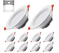 MODOAO Spot LED encastré Ronds Outer Diameter 120MM 9W Plafonnier LED 700LM Blanc froid 6000K, Cut Φ90-110MM,AC175~265V,Round Aluminum Alloy casing for Living Room Bedroom Kitchen