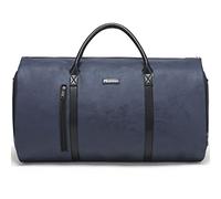 Modoker Sac à vêtements en Cuir Convertible, Sac à vêtements de Voyage, Sac de Sport, Cadeaux pour Hommes et Femmes, Valise étanche, Costume, Sacs de Voyage, Bleu