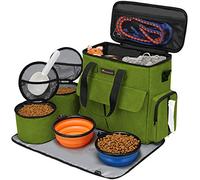 MODOKER Sac de Voyage approuvé par Les compagnies aériennes, Ensemble de Voyage pour Chien et Chat, Organiseur fourre-Tout avec Poches Multifonctions, Vert, L, Moderne