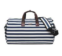 Modoker Sac de Voyage Convertible avec Trousse de Toilette pour Homme et Femme - 2 en 1 Valise à Suspendre, Rayures Bleues, 45L