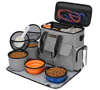 MODOKER Sac de Voyage pour Animal de Compagnie approuvé par la Compagnie aérienne, Ensemble de Voyage de Week-End pour Chien et Chat, Organisateur fourre-Tout avec Poches Multifonctions, Gris