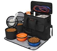 MODOKER Sac de Voyage pour Animal de Compagnie approuvé par la Compagnie aérienne, Ensemble de Voyage de Week-End pour Chien et Chat, Organisateur fourre-Tout avec Poches Multifonctions, Noir