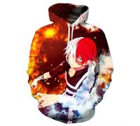 MoDoo Todoroki Shoto Cosplay Costume 3D imprimé Sweat à capuche - - Large