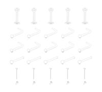 MODRSA Retainer Percage Invisible Nez Transparent 20G Labret Acrylique pour Hélix Tragus École Travail Professionnel