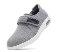 MODRYER Chaussures de Marche Extra Larges pour Femmes diabétiques, Baskets à Coussin d'air, Respirantes et orthopédiques, pour Les Pieds œdémateux et gonflés avec Soutien, Gray-36 EU