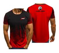 MODRYER Chemises Décontractées À Manches Courtes pour Hommes pour Can-am Summer Beach Tops T-Shirt De Fitness Athlétique À Séchage Rapide T-Shirts De Sport Évacuant L'humidité,Red-XXL