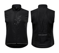 MODRYER Gilet De Cyclisme pour Hommes Et Femmes Veste Softshell Coupe-Vent Résistante À l'eau sans Manches Haut De Vélo Thermique Léger Respirant Gilet VTT,Black-5XL