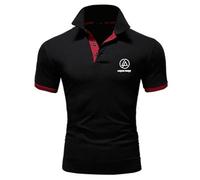 MODRYER Polo Homme Linkin Park À Séchage Rapide, Manches Courtes, Léger Et Respirant, Idéal pour Le Golf Et Le Sport en Été,Black-XXL
