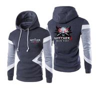 MODRYER Sweat À Capuche avec Logo pour Homme pour Witcher Sweat en Polaire Pull Décontracté À Manches Longues Pull À Capuche Top Unisexe Hommes Femmes Sweat-Shirts,Grey-XXL