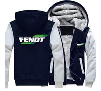 MODRYER Sweat À Capuche Homme avec Fermeture Éclair Intégrale Et Veste Polaire Douce pour FENDT Manteaux Chauds Et Décontractés d'hiver Sweat-Shirt À Manches Longues avec Capuche,Navy Blue-S