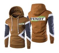 MODRYER Sweat À Capuche pour Homme pour FENDT Polaire Logo Pull À Capuche À Manches Longues Pull À Capuche Décontracté Hauts À Capuche Unisexe Sweat-Shirts À Cordon d'hiver,Brown-M