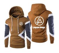 MODRYER Sweat À Capuche pour Homme pour Linkin Park Manteau d'hiver Chaud Sweats À Capuche Pull À Manches Longues Pulls Adolescents Pull À Capuche en Polaire,Brown-M