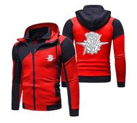 MODRYER Sweat À Capuche pour Homme pour MV Agusta Sweatshirt Polaire Manteau À Capuche Zippé Veste De Course Chaude Survêtement À Manches Longues Hauts avec Poches,Red-L