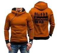 MODRYER Sweat À Capuche pour Homme pour Walking Dead Sweatshirt en Polaire Épais Et Chaud Décontracté Manches Longues Streetwear Unisexe Adultes Adolescents Pull avec Poches,Brown-XL