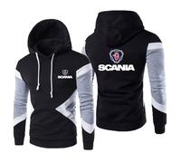 MODRYER Sweat À Capuche pour Scania Unisexe Homme Femme Pull À Capuche en Polaire Chaud À Manches Longues Pull d'hiver Sweat-Shirts avec Capuche,Black-XXL