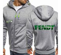 MODRYER Sweats À Capuche Zippés pour Hommes pour FENDT Sweatshirts À Capuche Veste Softshell D'extérieur Coupe-Vent À Manches Longues Manteau Chaud avec Poche,Light Gray-3XL