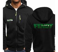 MODRYER Sweats À Capuche Zippés pour Hommes pour FENDT Sweatshirts À Capuche Veste Softshell D'extérieur Coupe-Vent À Manches Longues Manteau Chaud avec Poche,Black-XL