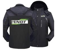 MODRYER Veste De Ski pour Homme pour FENDT Manteaux d'hiver Chauds Et Épais en Polaire Imperméable Veste Rembourrée D'extérieur Coupe-Vent À Capuche avec Poches,Black-L