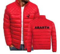 MODRYER Veste Matelassée pour Homme pour ABA-RTH Manteaux d'hiver Chauds Et Légers Vestes De Parka De Ski Veste en Duvet Entièrement Zippée Manteaux Matelassés D'extérieur pour Le Ski,Red-XXL