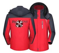 MODRYER Veste Polaire pour Homme pour Le Ski, La Neige, l'hiver, Les Manteaux De Neige Épais Et Chauds, Imperméables, Veste De Montagne pour Résident, Manteau De Snowboard,Red-3XL