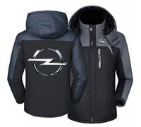 MODRYER Veste Polaire pour Homme pour Opel Manteaux d'hiver Chauds Et Épais Vestes Parka À Capuche Vestes De Ski Veste Softshell Coupe-Vent À Capuche Extérieure,Grey-L