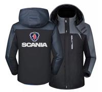 MODRYER Veste Polaire pour Homme Scania Veste De Ski Imperméable Thermique Veste De Neige Coupe-Vent Épais Manteaux Chauds d'hiver Vestes Parka Rembourrées,Grey-5XL