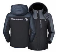 MODRYER Veste Polaire Zippée pour Homme pour Pioneer DJ Veste De Ski Coupe-Vent Manteaux Rembourrés d'hiver Chauds D'extérieur pour Pro DJ Vestes Parka De Montagne,Grey-5XL