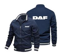 MODRYER Vestes Zippées pour Hommes pour DAF Veste Aviateur Coupe-Vent Légère Décontracté Mode Vêtements D'extérieur Chauds pour Le Printemps Et L'automne Manteau D'extérieur,Blue-S