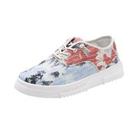 MODSGUE Baskets à enfiler en toile pour femme - Décontractées et confortables - Chaussures de marche basses - Chaussures de plage - Chaussures d'été, rouge, 40 EU