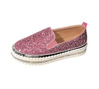 MODSGUE Baskets à paillettes pour femme - Mode - Paillettes - Strass - Loafer - Chaussures de marche - Confortables - Slip On Canvas - Chaussures de randonnée plates - Chaussures de sport à plateforme