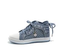 MODSGUE Baskets mi-hautes pour femme - Dentelle - Maille - Chaussures de sport - Chaussures de sport plates - Chaussures de marche - Chaussures à lacets respirantes - Motif floral - Chaussures à