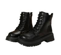 MODSGUE Bottes de combat pour femme avec lacets - Bottes de combat - Bottes de randonnée - Fermeture éclair - Bottines à lacets - Talon bloc - Bottes tactiques militaires - Chaussures d'hiver