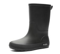 MODSGUE Bottes de pluie pour femme - Imperméables - Bottes de jardin Chelsea - Bottes de pluie courtes à plateforme - Antidérapantes - Élastiques - À enfiler - Pour le jardin, Noir , 37 EU