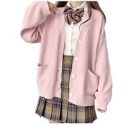 MODSGUE Cardigan à torsades pour femme - Manches longues - Ouverture devant - Col en V - Boutonnière - Broderie - Mélange de laine - Pull - Veste d'extérieur - Cardigan court en laine à manches
