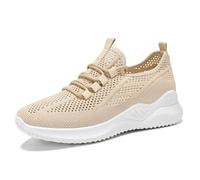 MODSGUE Chaussures de sport légères pour femme - Chaussures de course - Chaussures de tennis - Respirantes - Chaussures de marche - Antidérapantes, kaki, 37 EU
