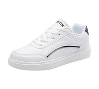 MODSGUE Chaussures de travail pour femme, motif, uni, simples, tendance, fond plat, confortables, légères, lacets automne et hiver, confortables, basiques, chaussures de marche, chaussures de loisirs