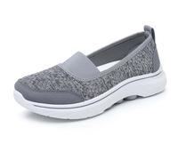 MODSGUE Chaussures d'été orthopédiques pour femme - Chaussures de marche légères et confortables - Chaussures d'infirmière - Chaussures de sport à enfiler - Chaussures en maille, gris, 39 EU