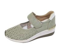 MODSGUE Chaussures orthopédiques pour femme - Légères - Confortables - Larges - Chaussures d'été - Respirantes - Chaussures de randonnée - Chaussures de sport, vert clair, 38 EU