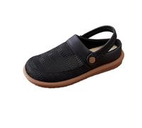 MODSGUE Chaussures pour femme, sandales à enfiler - Chaussures en gel - Larges pieds - Confortables - Orthopédiques fermées - Chaussures de loisirs ouvertes à l'arrière, Noir , 37 EU