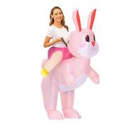 MODSGUE Costume de lapin de Pâques gonflable pour adulte - Costume de Pâques gonflable avec lapin rose - Basique - Cosplay - Pour fête de Pâques - Rose, Rose, taille unique