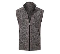 MODSGUE Gilet pour homme - Doublure polaire - Hiver - Printemps - Cardigan sans manches - Col montant - Gilet en tricot - Basique - Décontracté - Sans manches, café, XL
