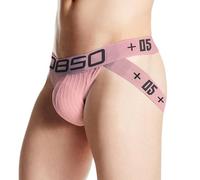 MODSGUE Jockstrap String pour homme Sous-vêtements en coton Thong Jock Strap Sport Suspensorium Sous-vêtements de sport, Rose, L