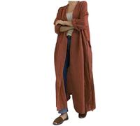 MODSGUE Manteau trench pour femme - Manteau d'hiver ample - Couleur unie - Manteau confortable - Veste polaire - Style décontracté - Trench pour femme, Orange, S