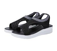 MODSGUE Sandales orthopédiques pour femme - Confortables - Lavables - Pour le sport - Avec semelle intérieure douce - Sandales aquatiques décontractées en tricot - Chaussures de loisirs pour l'été
