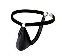 MODSGUE Slips Hommes Confortable Respirant Slips Hommes Sous-vêtements Transparent String String String Personnalisé Couleur Unie Basique Sous-Vêtements Hommes Cadeaux, Noir , S