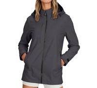 MODSGUE Veste de pluie imperméable pour femme - Veste de randonnée - Veste fonctionnelle - Respirante - Veste de vélo avec capuche - Trench coat - Sport basique - Coupe-vent, gris, M