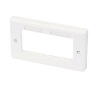 Modular AV Face Plate System Double Gang Snap In Face Plate - Plaque - blanc - à commande double